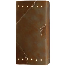 Ambiance 14" Tall Outdoor Wall Sconce with Perforations