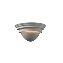 10.75" Wide Classic Single Light Damp Location Rated Wall Washer from the Ceramic Collection