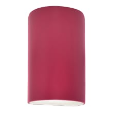 Ambiance 13" Tall Half Cylinder Closed Top Wall Sconce