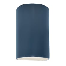 Ambiance 13" Tall Half Cylinder Closed Top Wall Sconce