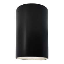 Ambiance 13" Tall Half Cylinder Closed Top Outdoor Wall Sconce