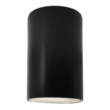 Ambiance 2 Light 13" Tall Half Cylinder Open Top Wall Sconce