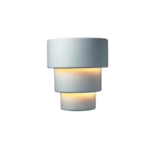 Two Light 14.25" Large Terrace Interior Wall Sconce Rated for Damp Locations from the Ceramic Collection