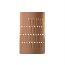 Ambiance 9" Tall Perforated Half Cylinder Open Top LED Wall Sconce