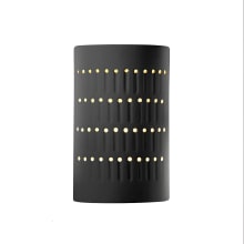 Ambiance 9" Tall Perforated Half Cylinder Open Top Wall Sconce