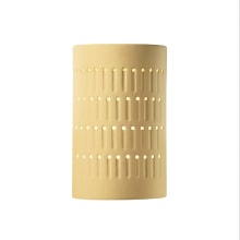 Ambiance 9" Tall Perforated Half Cylinder Open Top Wall Sconce