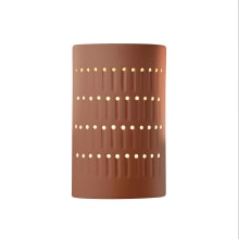 Ambiance 9" Tall Perforated Half Cylinder Open Top Outdoor Wall Sconce