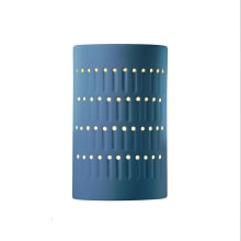 Ambiance 9" Tall Perforated Half Cylinder Open Top LED Outdoor Wall Sconce