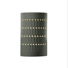 Ambiance 9" Tall Perforated Half Cylinder Open Top LED Outdoor Wall Sconce