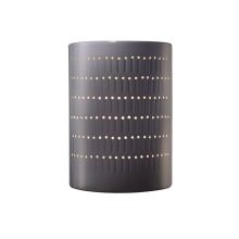 Ambiance 13" Tall Perforated Half Cylinder Open Top LED Wall Sconce