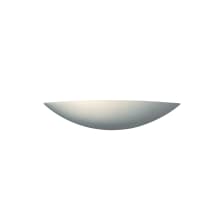 Single Light 18.75" Small ADA Sliver Interior Wall Sconce Rated for Damp Locations from the Ceramic Collection