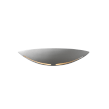 Single Light 18.75" Small ADA Slice Interior Wall Sconce Rated for Damp Locations from the Ceramic Collection