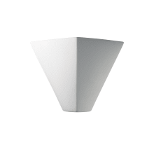 Single Light 9.25" ADA Trapezoid Interior Wall Sconce Rated for Damp Locations from the Ceramic Collection
