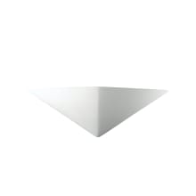 Single Light 20.75" ADA Triangle Interior Wall Sconce Rated for Damp Locations from the Ceramic Collection