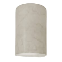 Ambiance 2 Light 13" Tall Half Cylinder Open Top ADA Wall Sconce