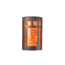 Single Light 9.25" Small ADA Prairie Window Interior Wall Sconce Rated for Damp Locations from the Ceramic Collection