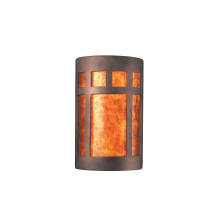 Two Light 12.5" Large ADA Prairie Window Interior Wall Sconce Rated for Damp Locations from the Ceramic Collection