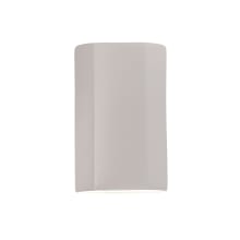 Single Light 9.25" ADA Cylinder Interior Wall Sconce Rated for Damp Locations from the Ceramic Collection
