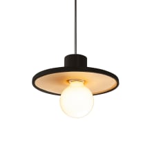 Radiance 8" Wide Mini Pendant with Carbon Matte Black / Champagne Gold Shade