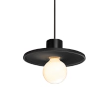 Radiance 8" Wide Mini Pendant with Carbon Matte Black Ceramic Shade