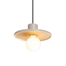 Radiance 8" Wide Mini Pendant with Matte White / Gold Shade