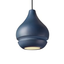 Radiance 8" Wide LED Mini Pendant with Midnight Sky Ceramic Shade and Black Cord