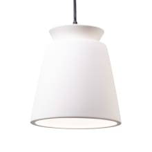 Radiance 8" Wide Mini Pendant with Bisque Shade from the Trapezoid Series