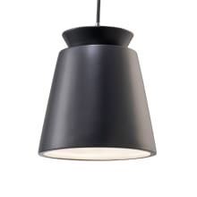 Radiance 8" Wide Mini Pendant with Carbon Shade from the Trapezoid Series