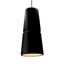 Radiance 8" Wide LED Mini Pendant with Carbon Shade from the Cone Series