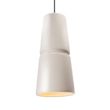 Radiance 8" Wide LED Mini Pendant with Matte White Shade from the Cone Series