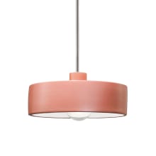 Radiance 12" Wide Pendant with Gloss Blush Ceramic Shade