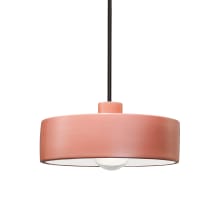 Radiance 12" Wide Pendant with Gloss Blush Ceramic Shade