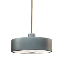 Radiance 12" Wide Pendant with Pewter Green Ceramic Shade