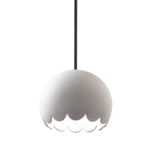 Radiance 9" Wide LED Mini Pendant with Bisque Ceramic Shade