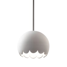 Radiance 9" Wide LED Mini Pendant with Bisque Ceramic Shade