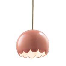 Radiance 9" Wide Mini Pendant with Gloss Blush Ceramic Shade