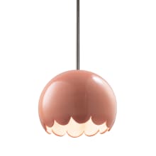 Radiance 9" Wide Mini Pendant with Gloss Blush Ceramic Shade