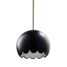 Radiance 9" Wide LED Mini Pendant with Carbon Matte Black Ceramic Globe Shade