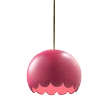 Radiance 9" Wide Mini Pendant with Cerise Ceramic Shade