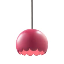 Radiance 9" Wide Mini Pendant with Cerise Ceramic Shade