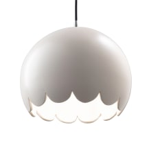 Radiance 9" Wide Mini Pendant with Matte White Shade from the Scallop Series