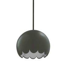 Radiance 9" Wide LED Mini Pendant with Pewter Green Ceramic Shade
