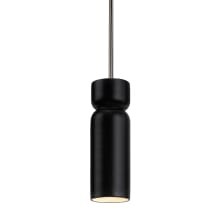 Radiance 4" Wide LED Mini Pendant with Carbon Matte Black Ceramic Shade