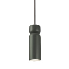 Radiance 4" Wide Mini Pendant with Pewter Green Ceramic Shade