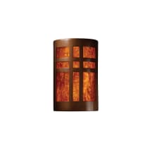 Single Light 9.5" Small Cross Window Wall Sconce Rated for Damp Locations from the Ceramic Collection