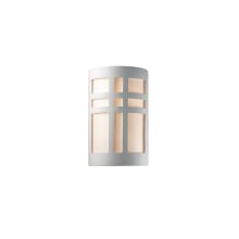 Single Light 9.5" Outdoor Small Cross Window Wall Sconce Rated for Wet Locations from the Ceramic Collection