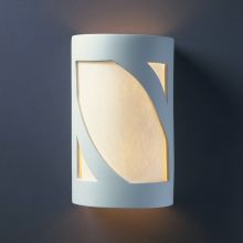 Single Light 9.5" Interior Small Lantern Wall Sconce Rated for Damp Locations from the Ceramic Collection