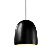 Radiance 9" Wide Mini Pendant with Carbon Matte Black Ceramic Dome Shade