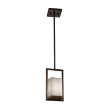 Clouds Single Light 6" Wide 3000K LED Outdoor Mini Pendant with Clouds Resin Rectangular Shade