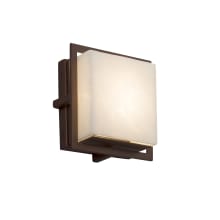Clouds Single Light 6-1/2" High Integrated 3000K LED Outdoor Wall Sconce with Off-White Clouds Resin Shade - ADA Compliant
